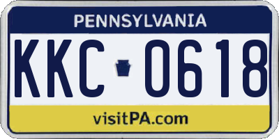 PA license plate KKC0618