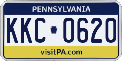 PA license plate KKC0620