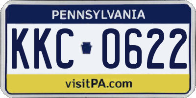 PA license plate KKC0622