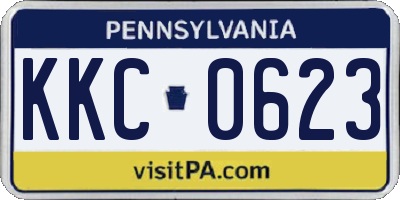 PA license plate KKC0623