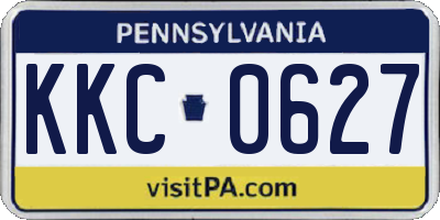 PA license plate KKC0627