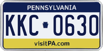 PA license plate KKC0630