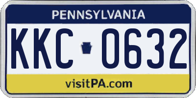PA license plate KKC0632