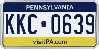 PA license plate KKC0639