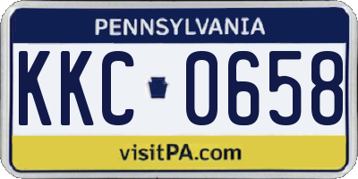 PA license plate KKC0658