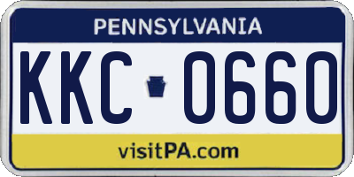 PA license plate KKC0660