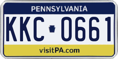 PA license plate KKC0661