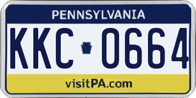 PA license plate KKC0664