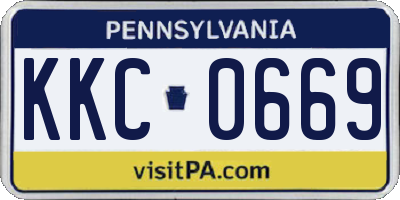 PA license plate KKC0669