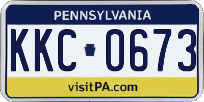 PA license plate KKC0673