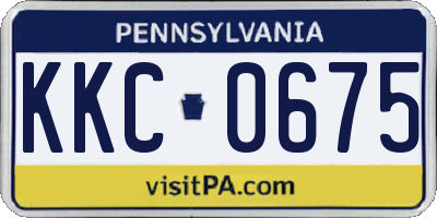 PA license plate KKC0675