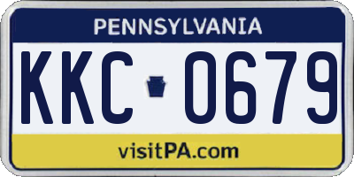PA license plate KKC0679