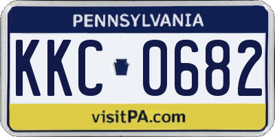 PA license plate KKC0682