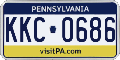 PA license plate KKC0686