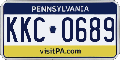 PA license plate KKC0689