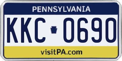 PA license plate KKC0690