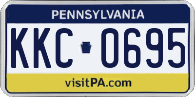 PA license plate KKC0695