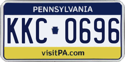 PA license plate KKC0696