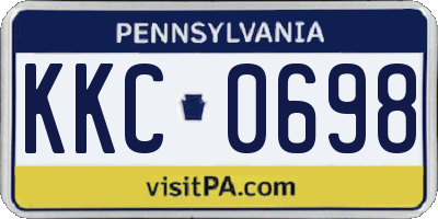PA license plate KKC0698
