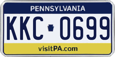 PA license plate KKC0699