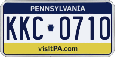 PA license plate KKC0710