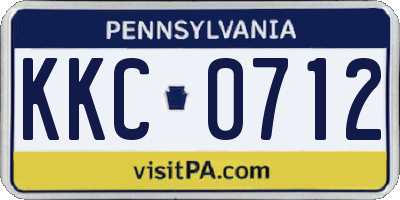 PA license plate KKC0712