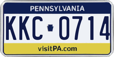 PA license plate KKC0714