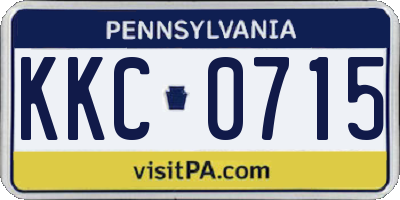 PA license plate KKC0715