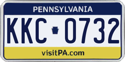 PA license plate KKC0732