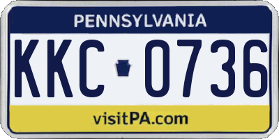 PA license plate KKC0736