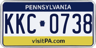 PA license plate KKC0738
