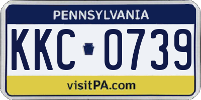 PA license plate KKC0739