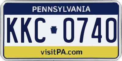 PA license plate KKC0740