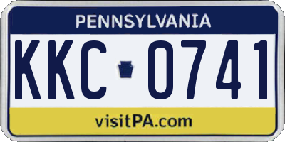 PA license plate KKC0741