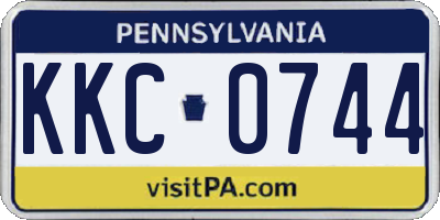 PA license plate KKC0744