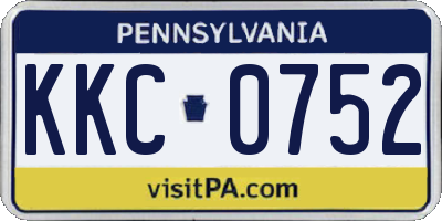 PA license plate KKC0752