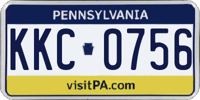 PA license plate KKC0756