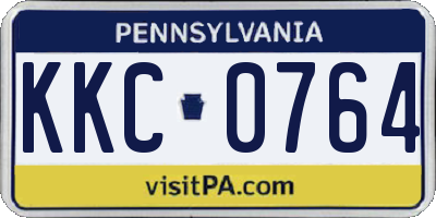 PA license plate KKC0764