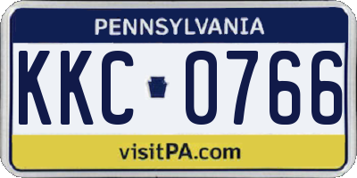 PA license plate KKC0766