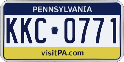 PA license plate KKC0771
