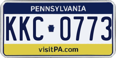 PA license plate KKC0773