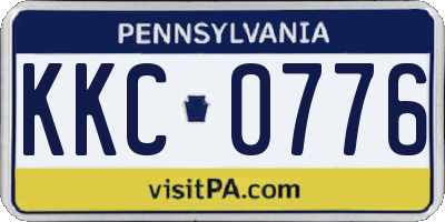 PA license plate KKC0776