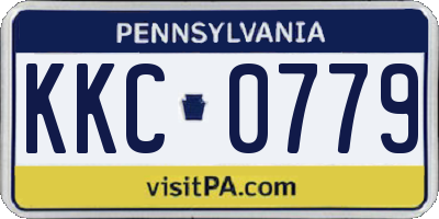 PA license plate KKC0779