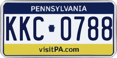 PA license plate KKC0788