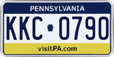 PA license plate KKC0790