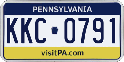 PA license plate KKC0791