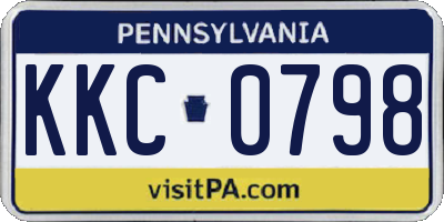 PA license plate KKC0798