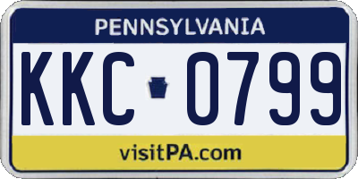 PA license plate KKC0799