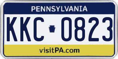 PA license plate KKC0823