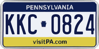 PA license plate KKC0824